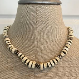 necklace seashells Brown white shark vertebrae